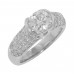 2.60 ct. TW Round Cut Diamond Engagement Half Bezel Ring